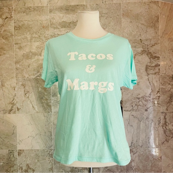 Wildfox Mint Yucca Happy Hour Keke Short Sleeve Tee - Picture 2 of 7